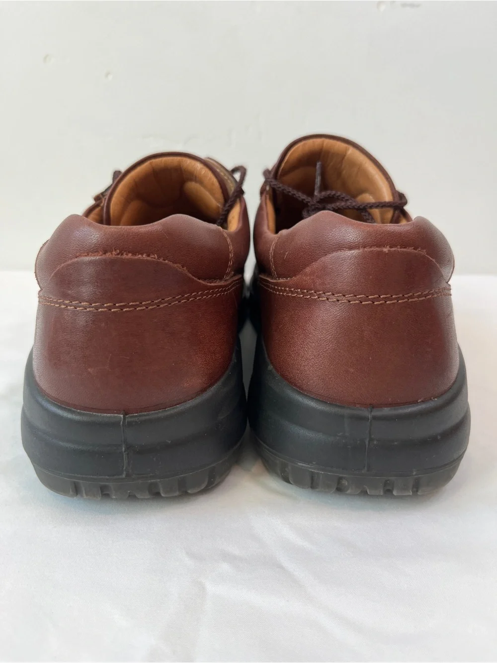 ECCO Seawalker Brown Leather Moc Toe Oxford Comfort Shoes Mens EU 46 US 12